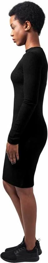 Urban Classics Korte Jurk -XS- Rib Zwart 3 Urban Classics Korte Jurk -XS- Rib Zwart - Afbeelding 3