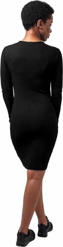 Urban Classics Korte Jurk -XS- Rib Zwart 5 Urban Classics Korte Jurk -XS- Rib Zwart - Afbeelding 5
