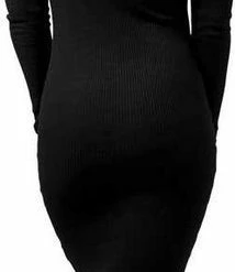 Urban Classics Korte Jurk -M- Rib Zwart -Dameskleding Verkoop 214x840