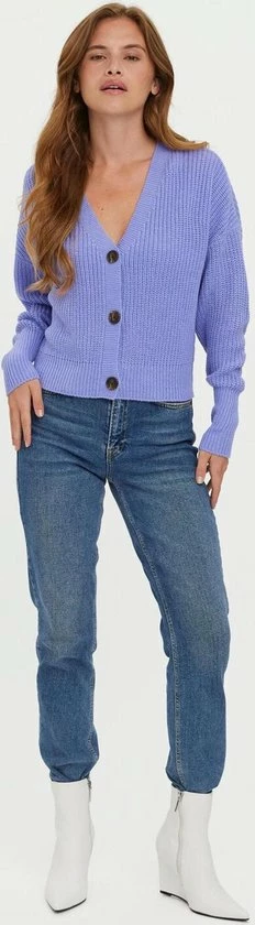 Vero Moda Vest Vmlea Ls V-neck Cuff Cardigan Noos 10273853 Jacaranda Dames Maat - M 3 Vero Moda Vest Vmlea Ls V-neck Cuff Cardigan Noos 10273853 Jacaranda Dames Maat - M - Afbeelding 3