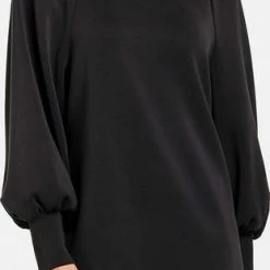 TAIFUN Dames Sweatjurk Met Ballonmouwen Schwarz-44 -Dameskleding Verkoop 311x840 1