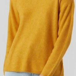 Vero Moda Trui Vmcrewlefile Ls V-neck Blouse Noos 10233357 Golden Yellow Dames Maat - L