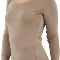 Royal Bamboo The Original Longsleeve Shirt - Taupe - Small - Bamboe Kleding Dames
