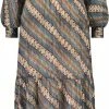 Ibana Jurken Vrouwen - Donna Print Lurex - Maat 42 - Blauw Combi