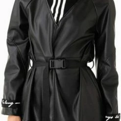 La Pèra Zwarte Lederlook Jurk Dames Jurk - Maat L -Dameskleding Verkoop 332x840