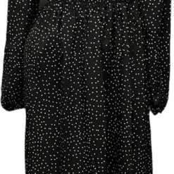 Merkloos Dames Midi Jurk Met Stipjes L/XL Zwart