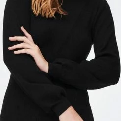 Jacqueline De Yong - Dames Jurk Jdyplum Reba L/s Dress Knt 15275112 - Black - Maat L -Dameskleding Verkoop 333x840 2