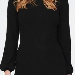Jacqueline De Yong - Dames Jurk Jdyplum Reba L/s Dress Knt 15275112 - Black - Maat L -Dameskleding Verkoop 352x840 1
