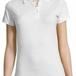 Awdis SOLS Dames/dames Perfect Pique Poloshirt Met Korte Mouwen (Wit) -Dameskleding Verkoop 356x840 3