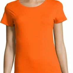 Senvi Dames Oranje T-Shirt Biologisch Katoen - EK-WK-Olympische Spelen - F1 - Koningsdag Enz. Maat S -Dameskleding Verkoop 360x840 6