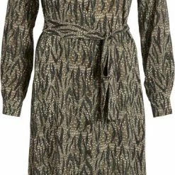 VILA VILIMINA ZIO L/S SHIRT DRESS/LC Dames Jurk - Maat 40
