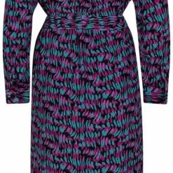YDENCE Dress Kindra - TurquoisePurple Print Turquoise 9 YDENCE Dress Kindra - TurquoisePurple Print Turquoise -Dameskleding Verkoop 377x840 1