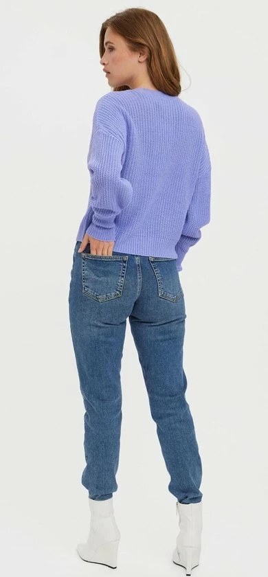 Vero Moda Vest Vmlea Ls V-neck Cuff Cardigan Noos 10273853 Jacaranda Dames Maat - M 2 Vero Moda Vest Vmlea Ls V-neck Cuff Cardigan Noos 10273853 Jacaranda Dames Maat - M - Afbeelding 2