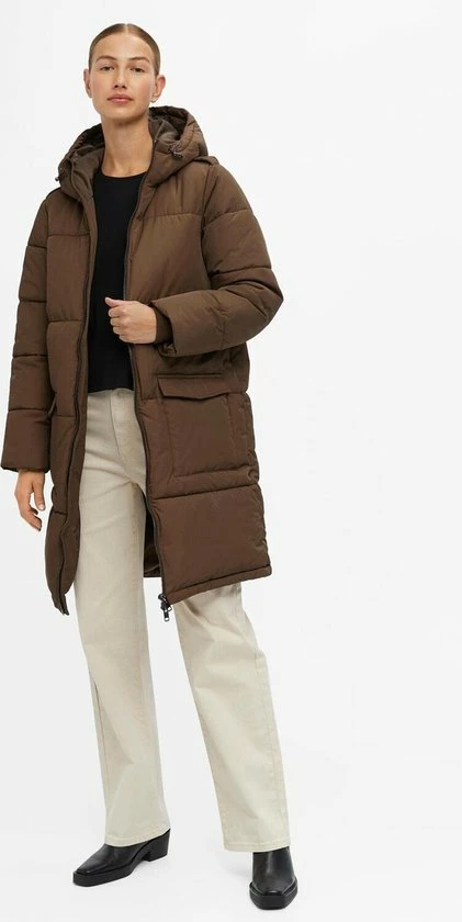 Object Jas Objzhanna L/s Long Jacket Noos 23030254 Dark Earth Dames Maat - S 4 Object Jas Objzhanna L/s Long Jacket Noos 23030254 Dark Earth Dames Maat - S - Afbeelding 4