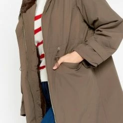 LOLALIZA Lange Parka - Khaki - Maat L
