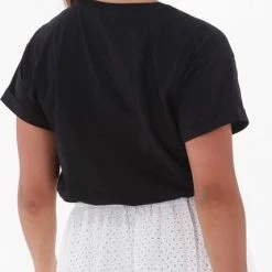 Colourful Rebel Burning Roses T-shirt Zwart Dames - Organisch Katoen - S -Dameskleding Verkoop 429x840 3