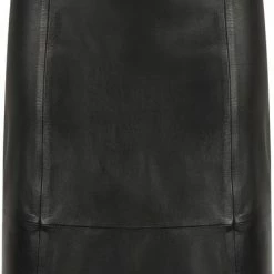 LEATHER HYPE AMARI LANGE LEREN ROK - ZWART - MAAT XS (34)