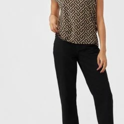 VERO MODA VMAVA PLAIN SS TOP MULTI AOP NOOS GA Dames T-shirt - Maat L -Dameskleding Verkoop 437x840 2