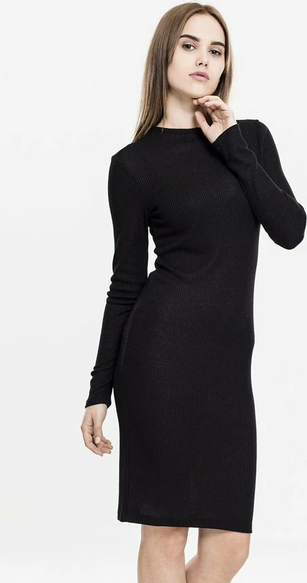 Urban Classics Korte Jurk -XS- Rib Zwart 7 Urban Classics Korte Jurk -XS- Rib Zwart - Afbeelding 7