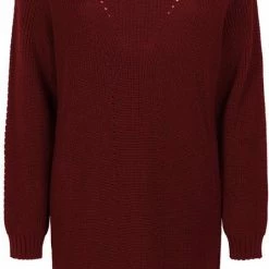 Dameskleding Verkoop 24 Zoso Jurk Petra Long Sweater 224 Ruby Red Dames Maat - S