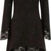 Jawbreaker High Low Jurk -S- Lace Zwart