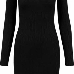 Urban Classics Korte Jurk -M- Rib Zwart