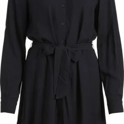 Vila VIPAYA L/S SHIRT DRESS/SU - NOOS Dames Jurk Black - Maat 38