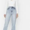 Trendyol Vrouwen Hoge Taille Breed Been Jeans