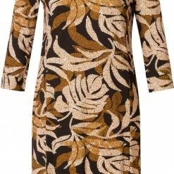 IVY BEAU Silke Jurk - Brown/Multi-Colour - Maat 42 -Dameskleding Verkoop 482x840 1