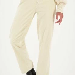 Louise By E5 - Beige Corduroy Broek - Dames - Maat 42