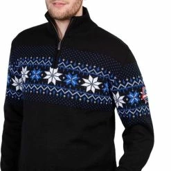 John Brilliant ® Noorse Heren Trui Merino, Zwart -Dameskleding Verkoop 505x840 5