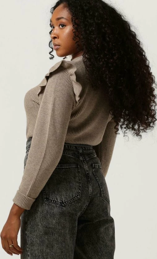 OBJECT OBJMALENA L/S RUFFLE PULLOVER NOOS Dames Trui - Maat L 8 OBJECT OBJMALENA L/S RUFFLE PULLOVER NOOS Dames Trui - Maat L - Afbeelding 8