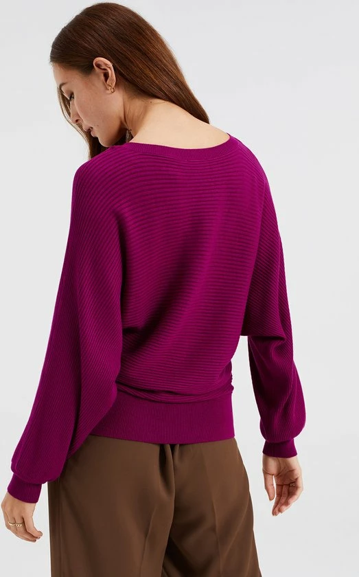 WE Fashion Dames Fijngebreide Trui Met Ribstructuur 4 WE Fashion Dames Fijngebreide Trui Met Ribstructuur - Afbeelding 4