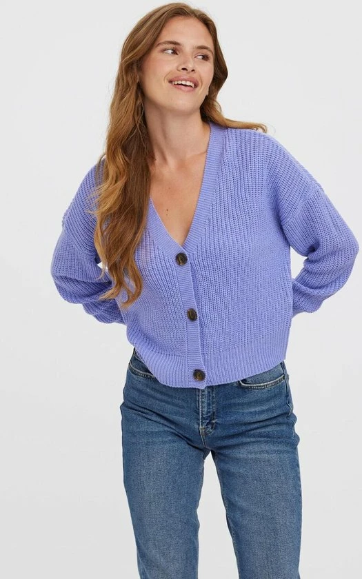 Vero Moda Vest Vmlea Ls V-neck Cuff Cardigan Noos 10273853 Jacaranda Dames Maat - M 5 Vero Moda Vest Vmlea Ls V-neck Cuff Cardigan Noos 10273853 Jacaranda Dames Maat - M - Afbeelding 5