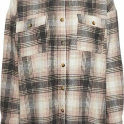 NOISY MAY NMFLANNY L/S LONG SHACKET BG NOOS Dames T-shirt - Maat M