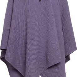 Onbekend Knit Factory Jazz Gebreid Omslagvest - Dames Poncho - Violet - One Size - Inclusief Sierspeld