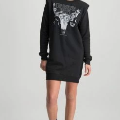 Colourful Rebel Flower Jurk Zwart Dames - Loose Fit - Katoen - M -Dameskleding Verkoop 529x840 4