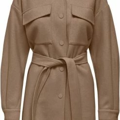 Only Jas Onldawn Life Shacket Cc Otw 15262598 Toasted Coconut/melange Dames Maat - L