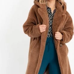 Bruine Jas Van Je M'appelle - Dames - Maat One Size S-M-L - 1 Maat Beschikbaar -Dameskleding Verkoop 533x840 1