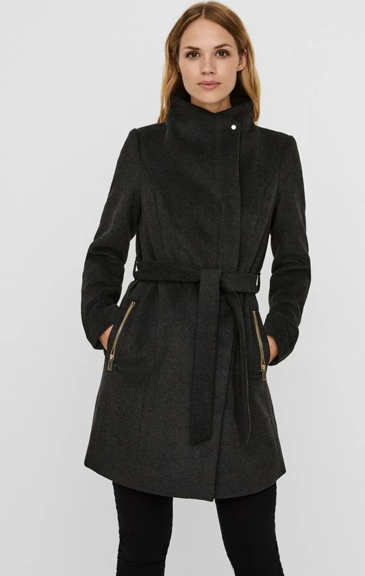 VERO MODA VMTWODOPE BELT 3/4 WOOL JACKET GA NOOS Dames Jas - Maat XL 1 VERO MODA VMTWODOPE BELT 3/4 WOOL JACKET GA NOOS Dames Jas - Maat XL