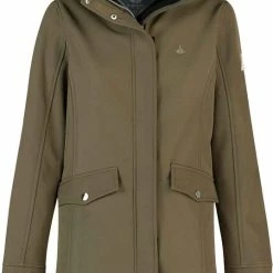 BJØRNSON Softshell Parka Jas 4 Seizoenen Fleece Voering Winddicht Dames Tarmac Bruin - Maat 52 - YLVA
