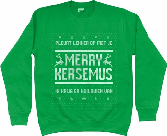 Goedewaere Foute Kersttrui - Kersttrui Dames En Heren - Merry Kersemus - Groen (XXL) 1 Goedewaere Foute Kersttrui - Kersttrui Dames En Heren - Merry Kersemus - Groen (XXL)