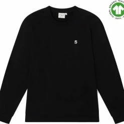 FIVE LINE LABEL - Basic Trui Zwart - Dames - Biologisch Katoen - Oversized Fit - Maat XS/S