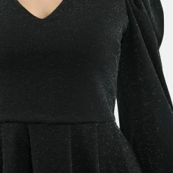 Sisters Point - Glitter Jurk Cato - Zwart Zilver - Maat M -Dameskleding Verkoop 550x550 70