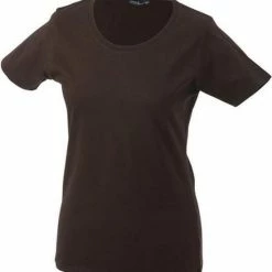 James & Nicholson James And Nicholson Dames/dames Basic T-Shirt (Bruin)