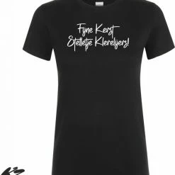 Merkloos Klere-Zooi - Fijne Kerst Stelletje Klerelijers - Zwart Dames T-Shirt - M