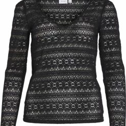 Vila VICHIKKA LACE V-NECK L/S TOP - NOOS