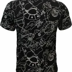 POPMERCH Rick And Morty Parallel Universe T-Shirt Zwart - Officiële Merchandise -Dameskleding Verkoop 550x622