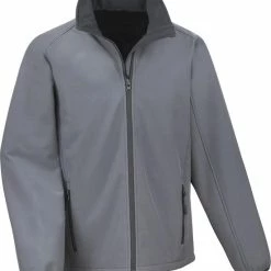 Merkloos Senvi Sports Softshell Jas Unisex - Kleur Grijs/Zwart - Maat M