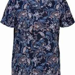 ONLY CARMAKOMA CARLUXSOF SS V-NECK TOP AOP Dames Top - Maat 42